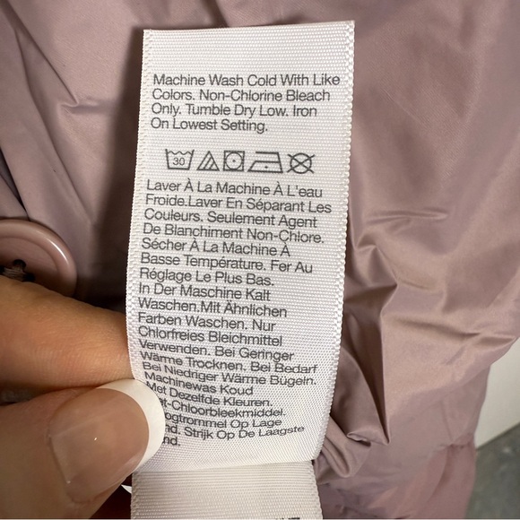 Madewell Quilted Airpuff Shirt Jacket PrimaLoft Mauve Pink Size L Women’s Cozy - Picture 10 of 10